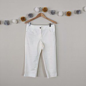 Willi Smith White Denim Capris Size 6